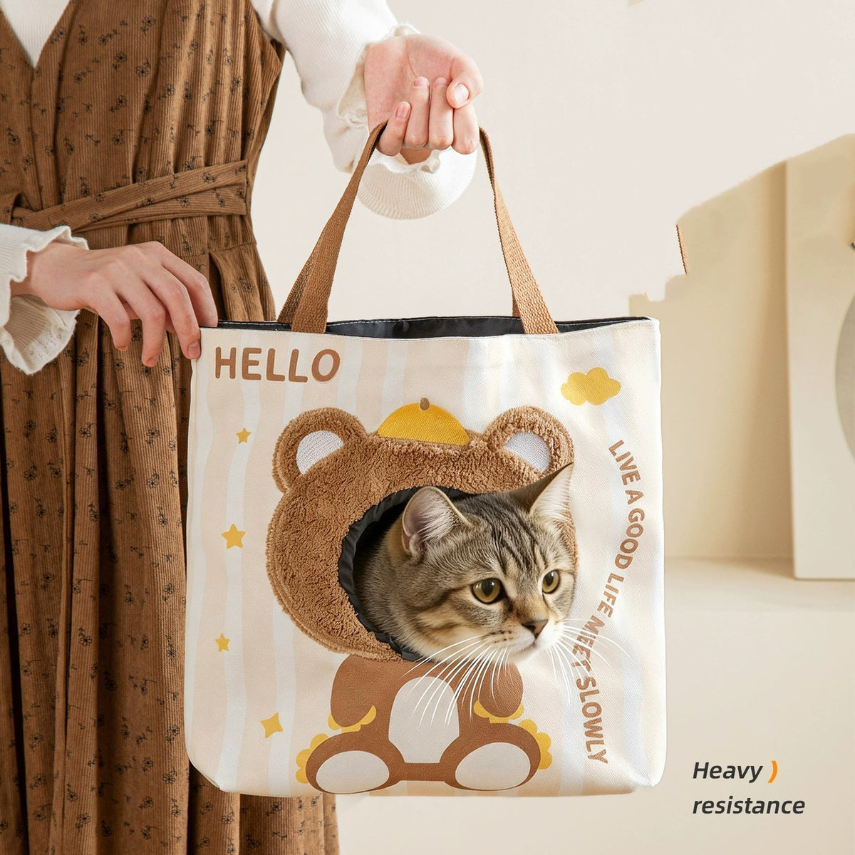 Custom Pet Carrier Sling Bag – Breathable Canvas Crossbody Shoulder Bag for Small Dogs, Cats & Puppies with Safety Strap