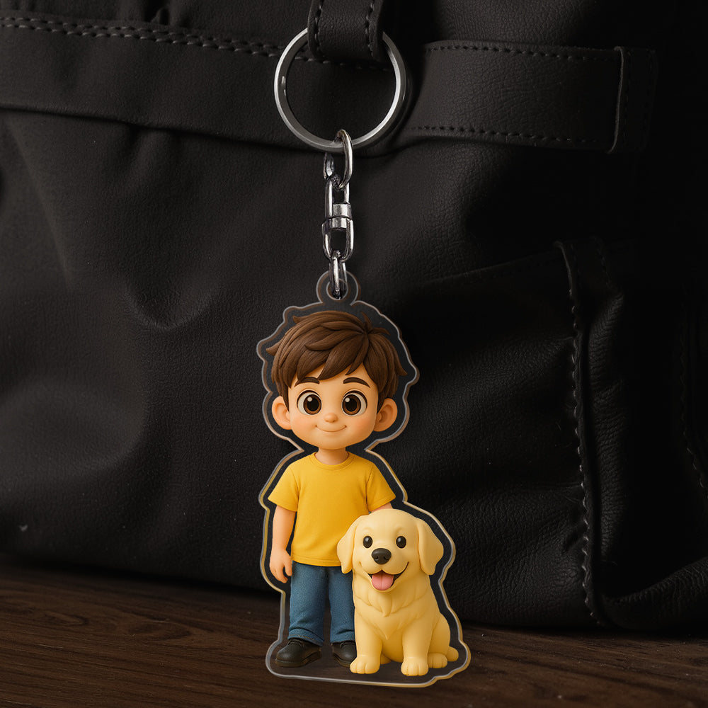 Custom Figure Keychain Personalized Acrylic Cartoon Keychain Photo Bag Charm Unique Keepsake Gift For Sports Enthusiasts Birthday Anniversary Gifts