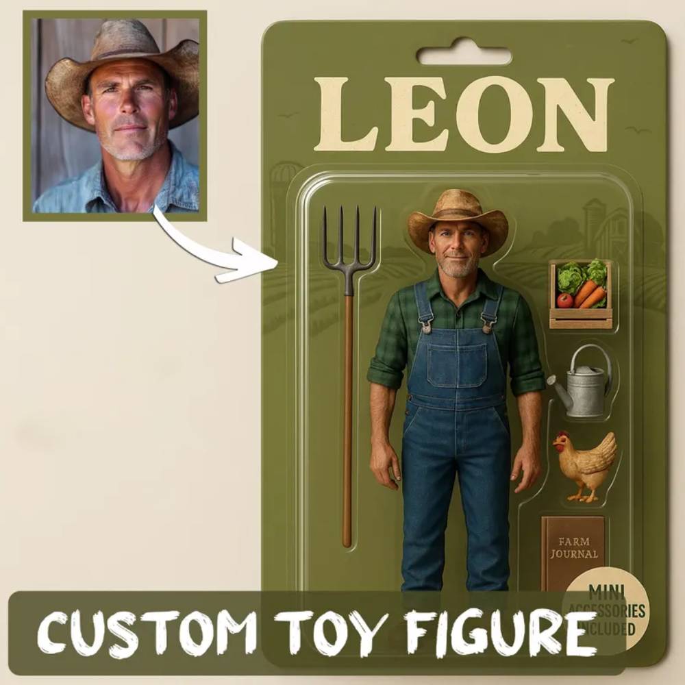 3D Effect Action Figure Pack Packaging Toy Box Style Art Gift Personalized Acrylic Car Hanger Gift for Mom