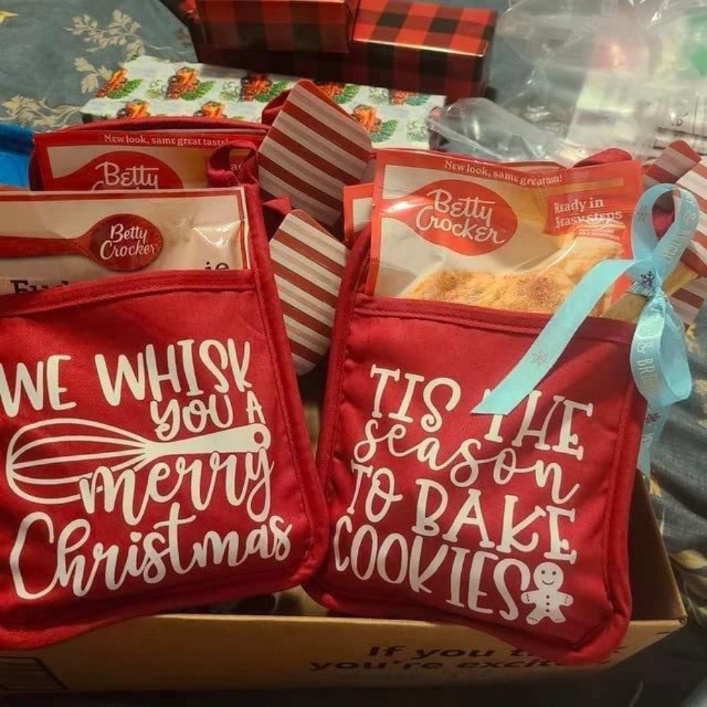 Christmas Baking Pot Rack Oven Pad Present Bag Kitchen Gifts Christmas Gifts