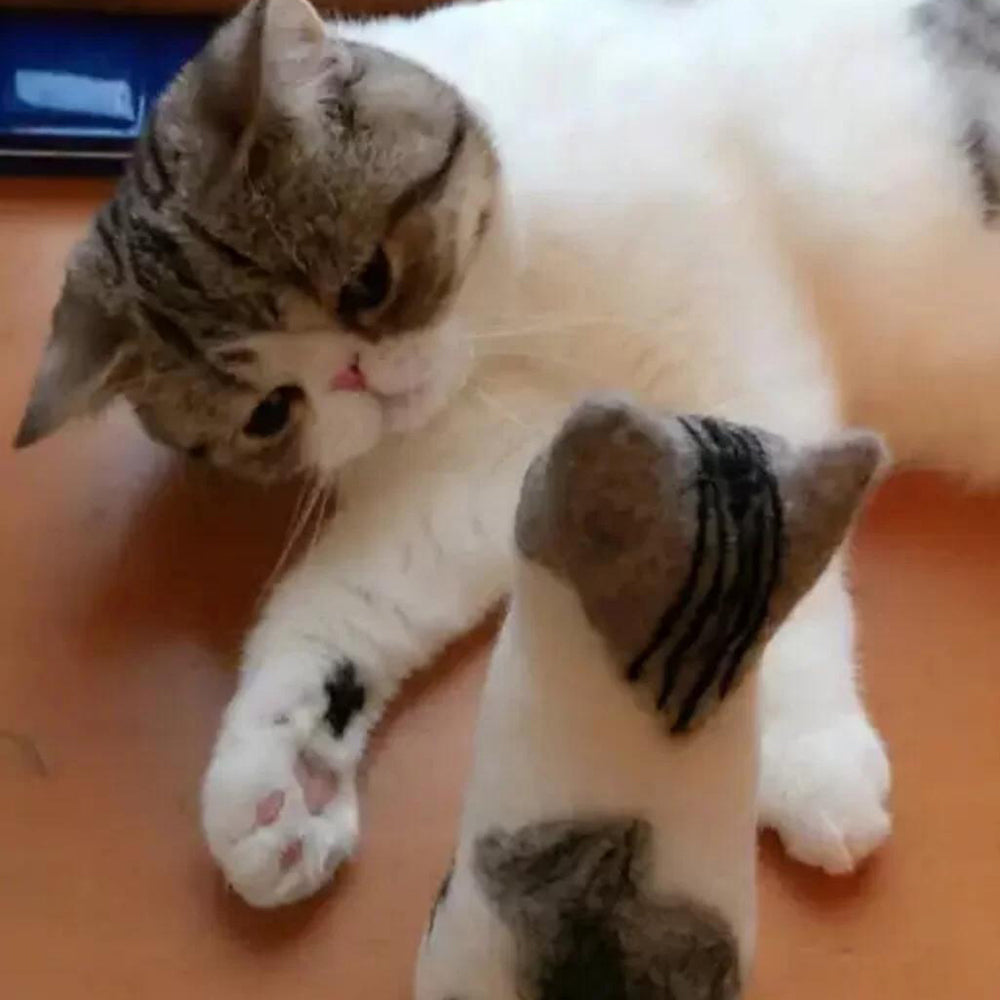 Custom Handmade Wool Needle Felted Cat Body, Cat Lovers Gift, Cat Memorials Gift with Free Gift Box
