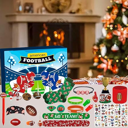 American Football Advent Calendar 2025 Christmas Countdown Gifts for Kids & Football Fans