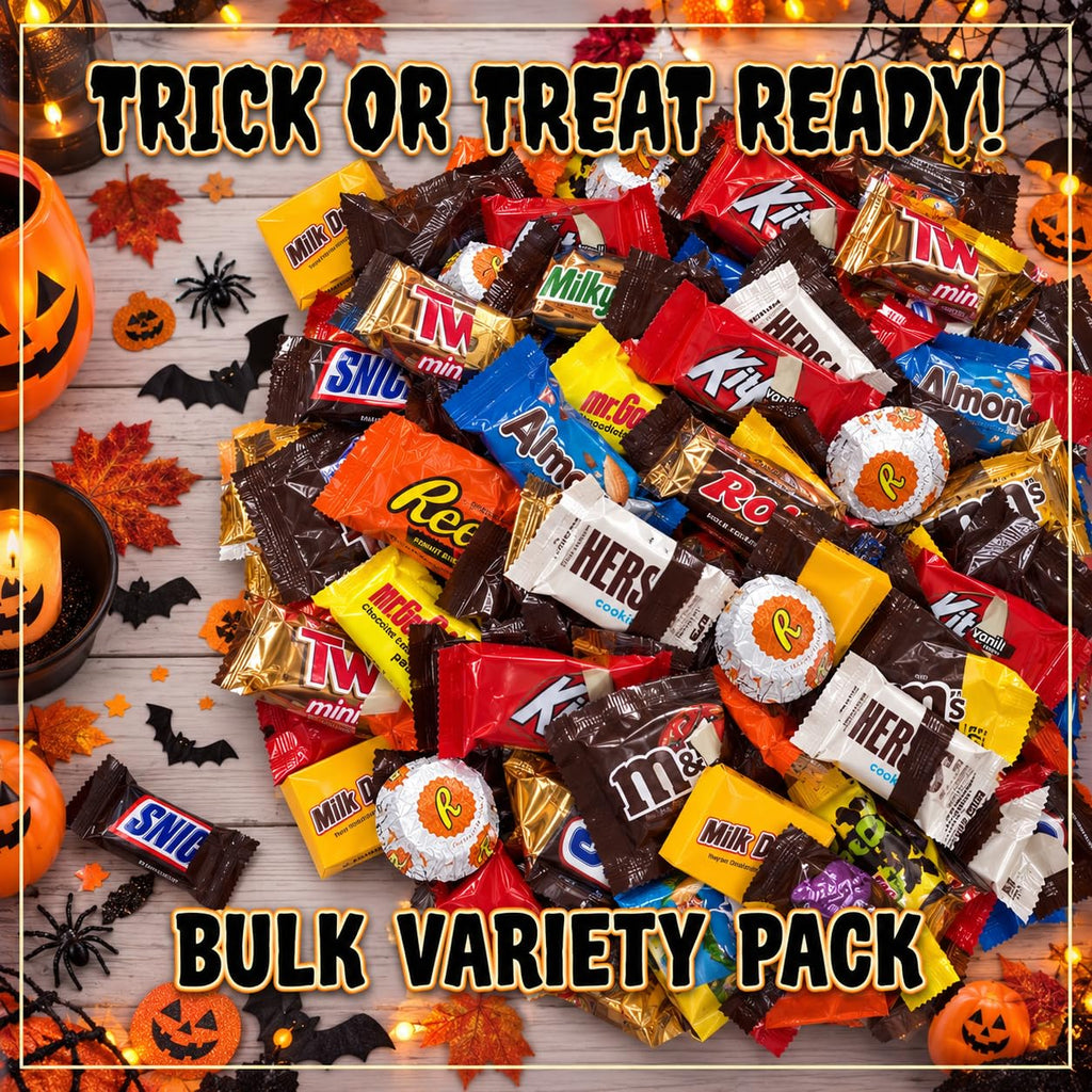 Assorted Candy Variety Pack 5 lb, 225 Ct - Individually Wrapped Chocolate