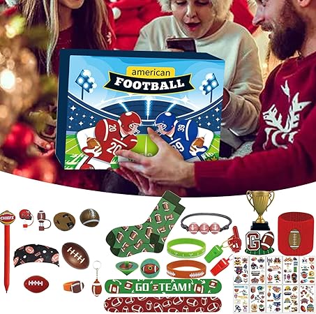 American Football Advent Calendar 2025 Christmas Countdown Gifts for Kids & Football Fans