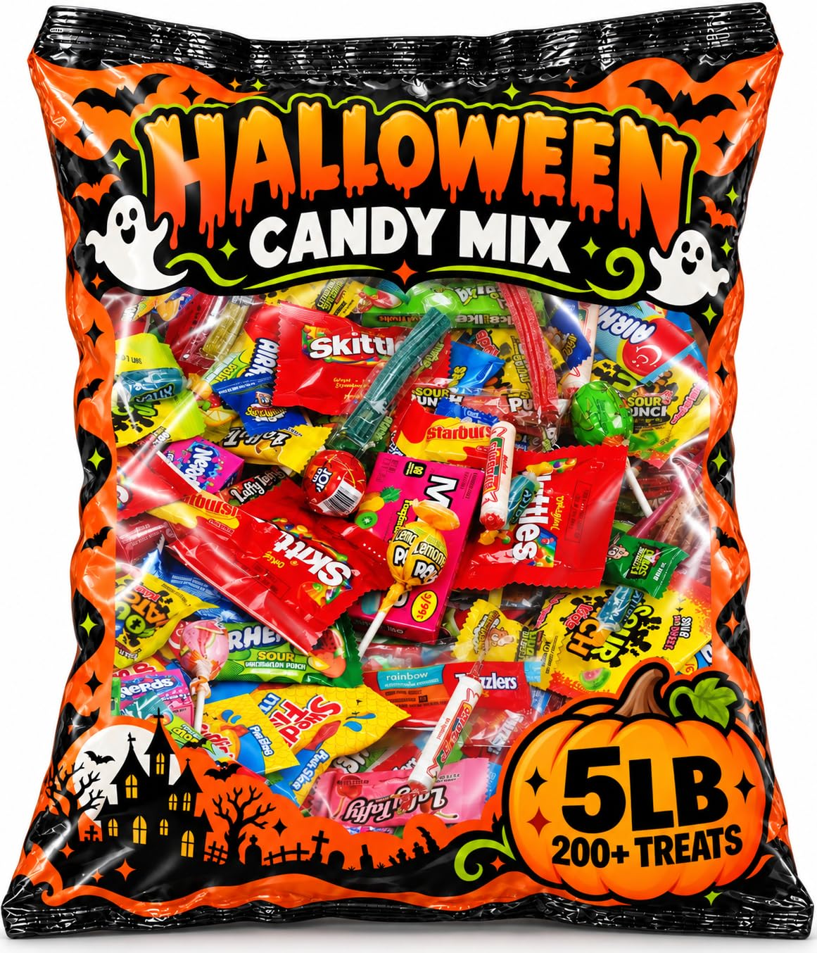 Bulk Candy Variety Pack 5 LB Halloween Individually Wrapped Pinata Mix