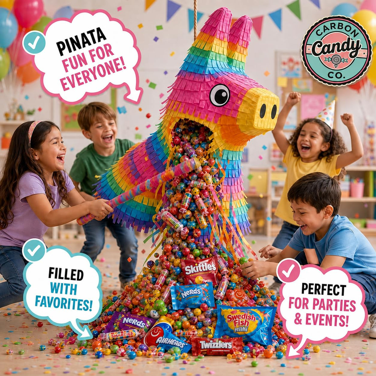 Pinata Candy Variety Pack - 10 Lb Assorted Mix, Halloween Candies for Kids