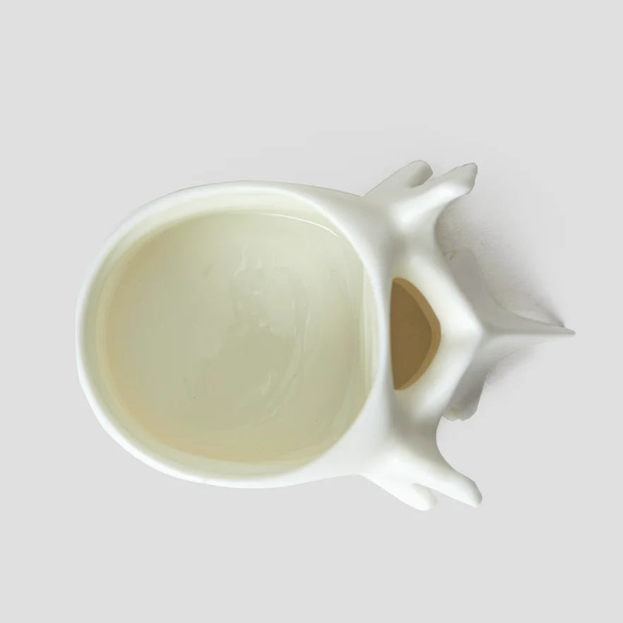 Spine Coffee Cup Mug Ceramic Vertebrae Shaped Mug Artistic Spine Bone Handle Coffee Cup Gothic Decor Halloween Medical Student Doctor Gift