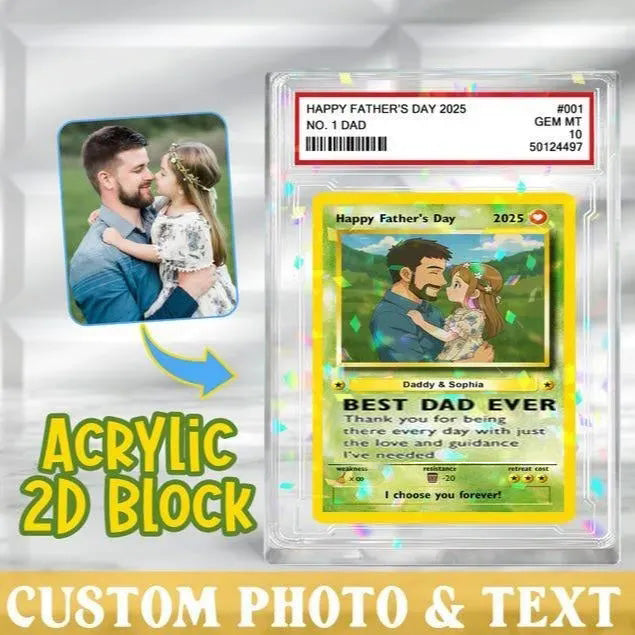 Custom Poke Card, Gift For dad, Father's Day Gift, Custom Poke Present