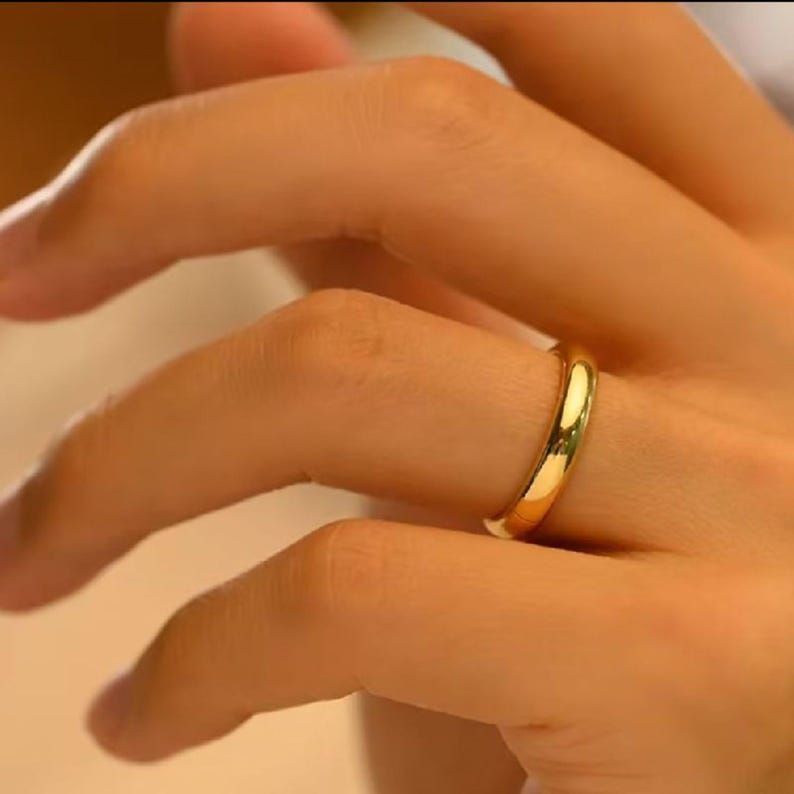 Engraved Hidden Message Ring: Gold-Plated Keepsake Gift for her