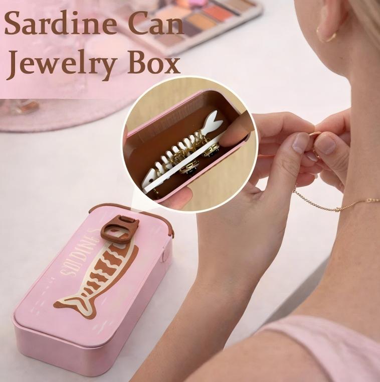 Fish Can Travel Jewelry Box – Cute Portable Jewelry Organizer Case for Rings, Earrings & Necklaces