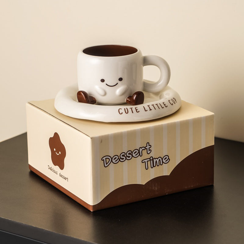 Cute Coffee Mug Adorable Ceramic Cup with Little Feet Fun Gift Home Decor