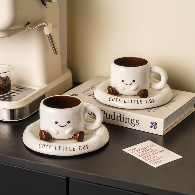 Cute Coffee Mug Adorable Ceramic Cup with Little Feet Fun Gift Home Decor