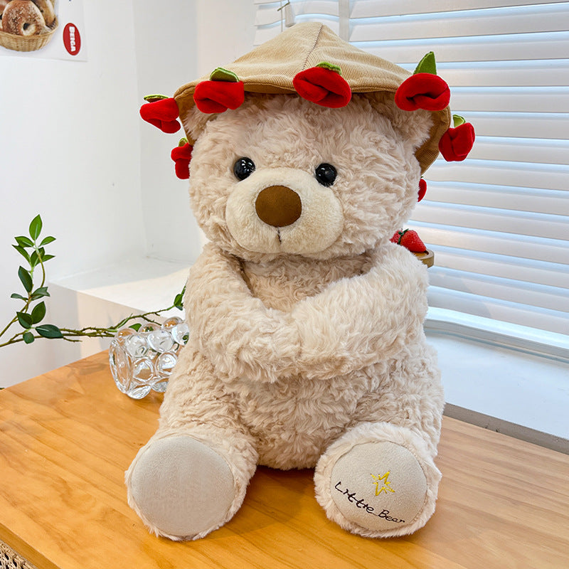 Romantic Teddy Bear Hugging Roses Bouquet – New Style Rose Bear Plush Toy