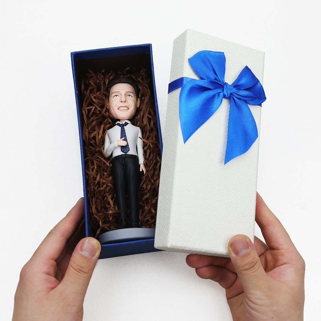 Mothers Day Gift Bunny Girl Custom Bobblehead with Engraved Text