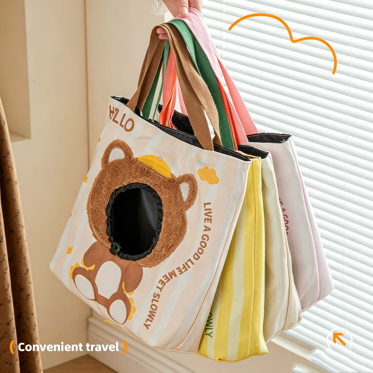 Custom Pet Carrier Sling Bag – Breathable Canvas Crossbody Shoulder Bag for Small Dogs, Cats & Puppies with Safety Strap