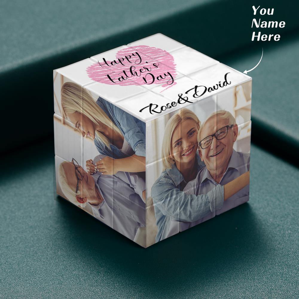 Father's Day Gifts - Custom Photo and Name Rubic's Cube Perfect Gift