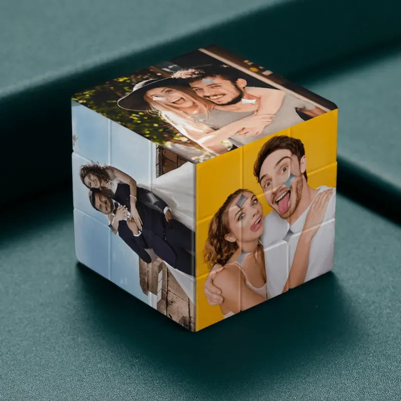 Custom Multiphoto Rubik's Cube Gift for Couples