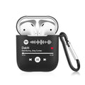 Custom Scannable Spotify Code Airpods Case, Engraved Custom Music Song Airpods Case Black