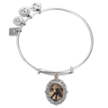 Complete Oval Photo Charm Bangle Special Alloy