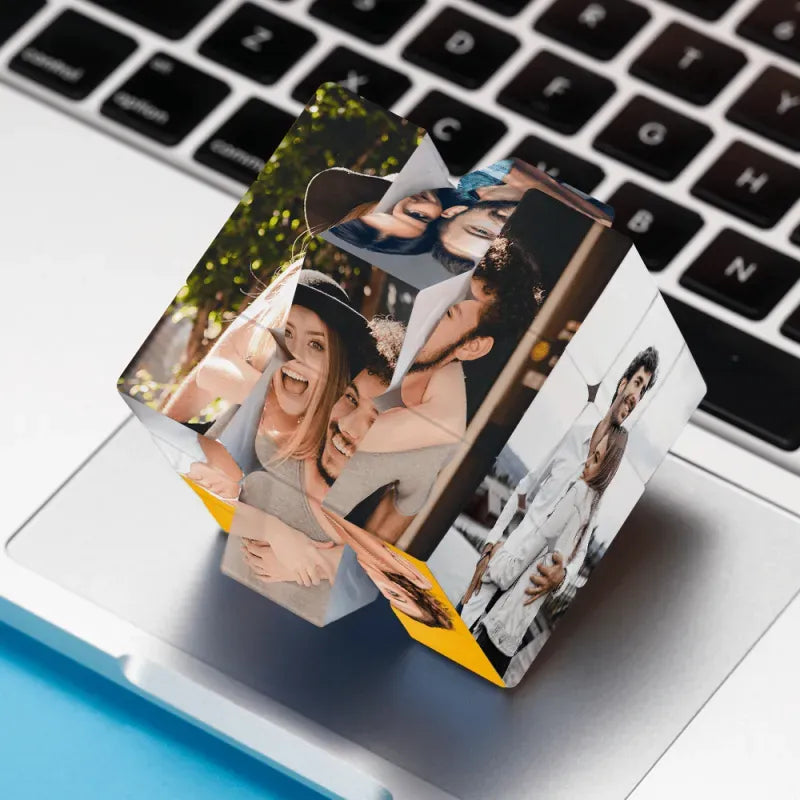 Custom Multiphoto Rubik's Cube Gift for Couples