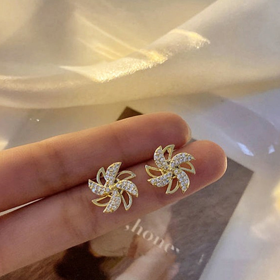 Gifts For Ladies, Rotating Small Windmill Earrings, Temperament Earrings
