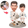 Custom Bobblehead Doll Astronaut Father & Son Father's Day Gift
