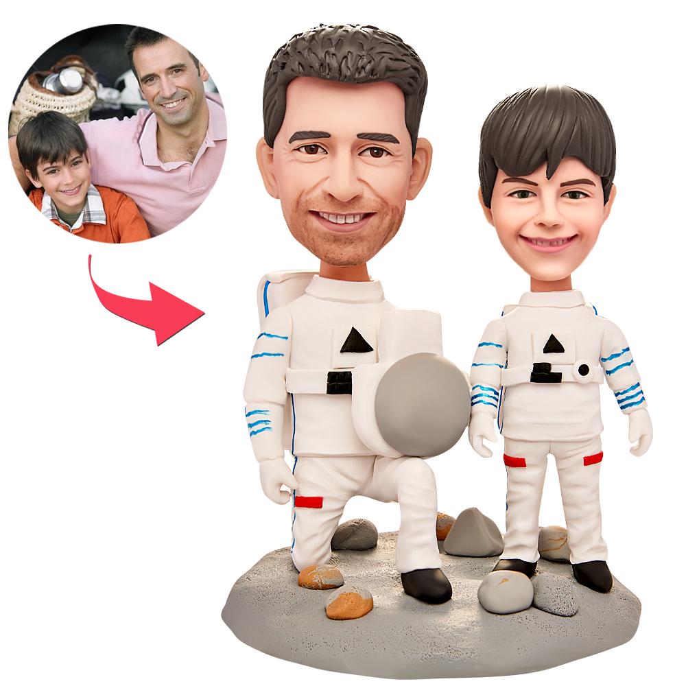 Custom Bobblehead Doll Astronaut Father & Son Father's Day Gift