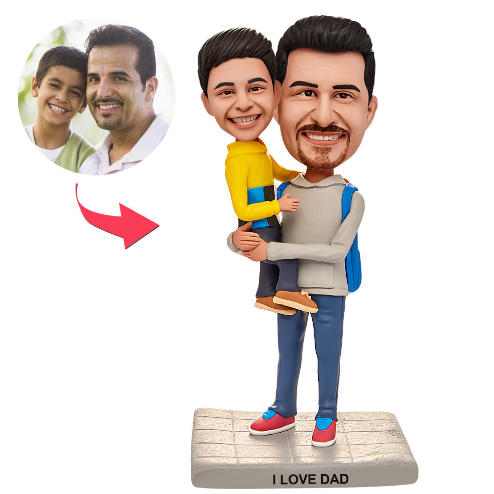 Personalized Amazing Bobblehead from Old Photos-Father and Son