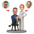 Valentines Gift Pregnant Woman Funny Custom Bobblehead with Engraved Text