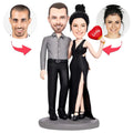 Valentines Gift Give You My Love Custom Bobblehead with Engraved Text