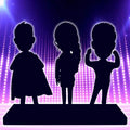 Fully Customizable 3 person Custom Bobblehead With Engraved Text