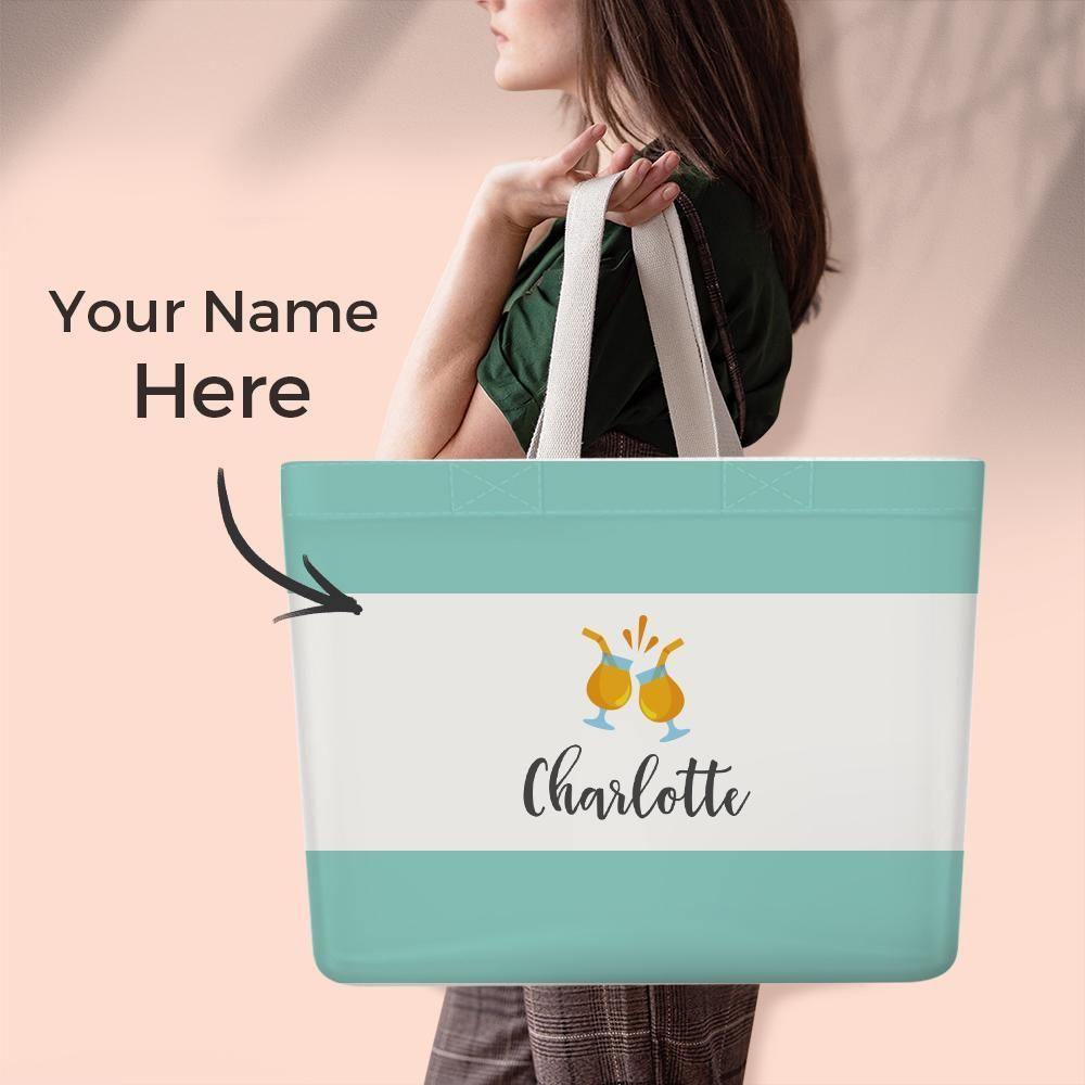 Engraved Handbag for Summer Cyan