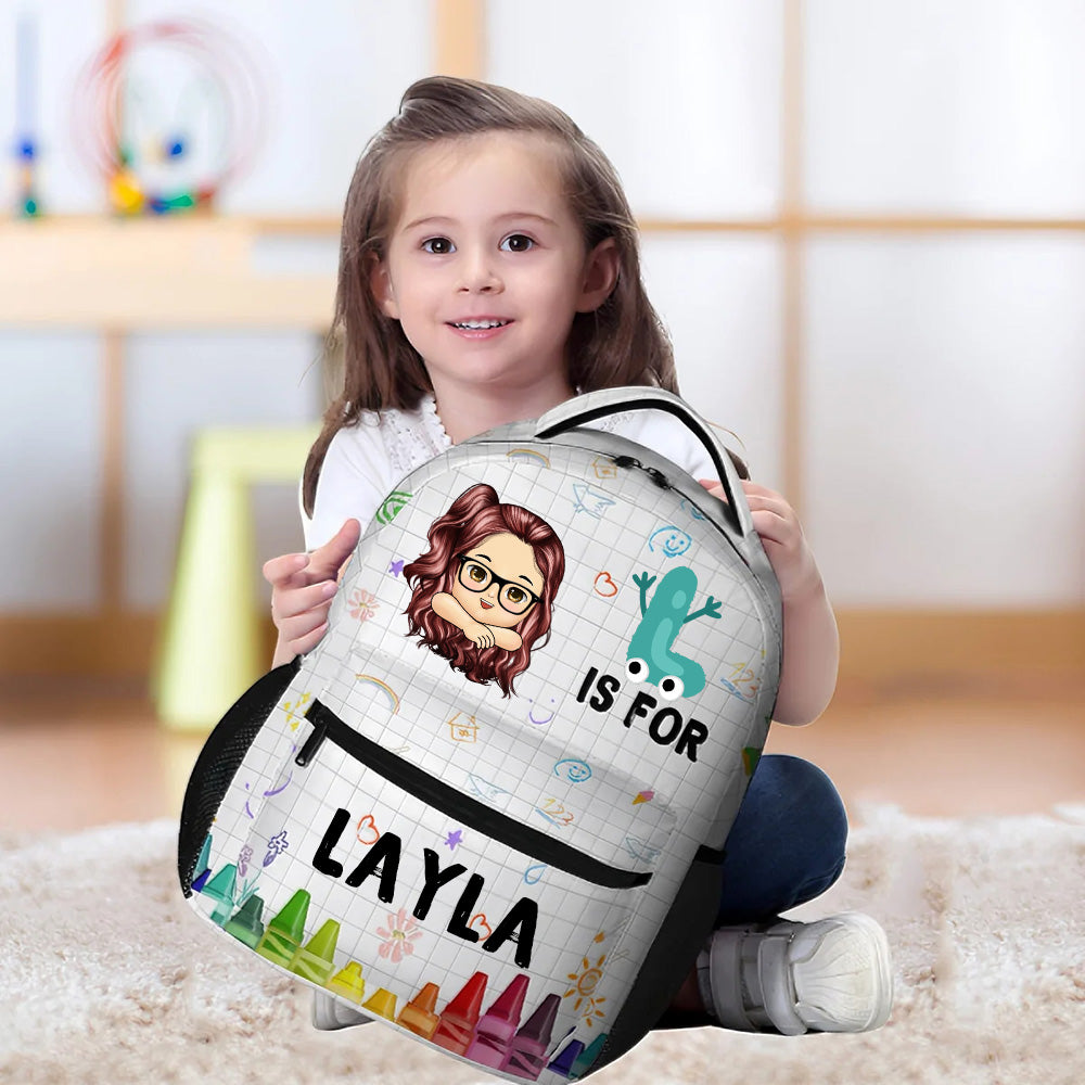 Custom Kid Backpack Custom School Kids Name Backpack Gift For Back To School First Day of School Gift for Student Son Daughter