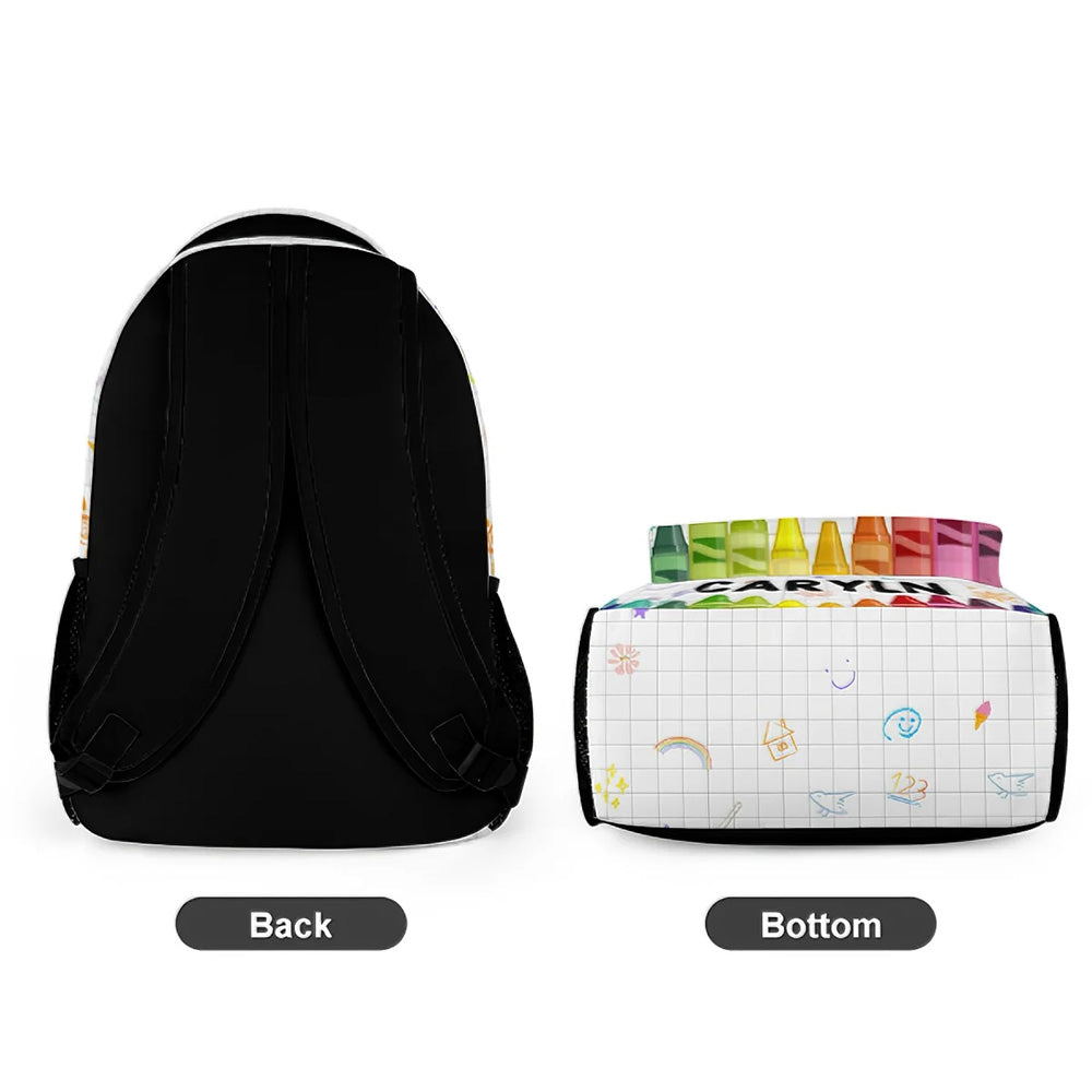 Custom Kid Backpack Custom School Kids Name Backpack Gift For Back To School First Day of School Gift for Student Son Daughter