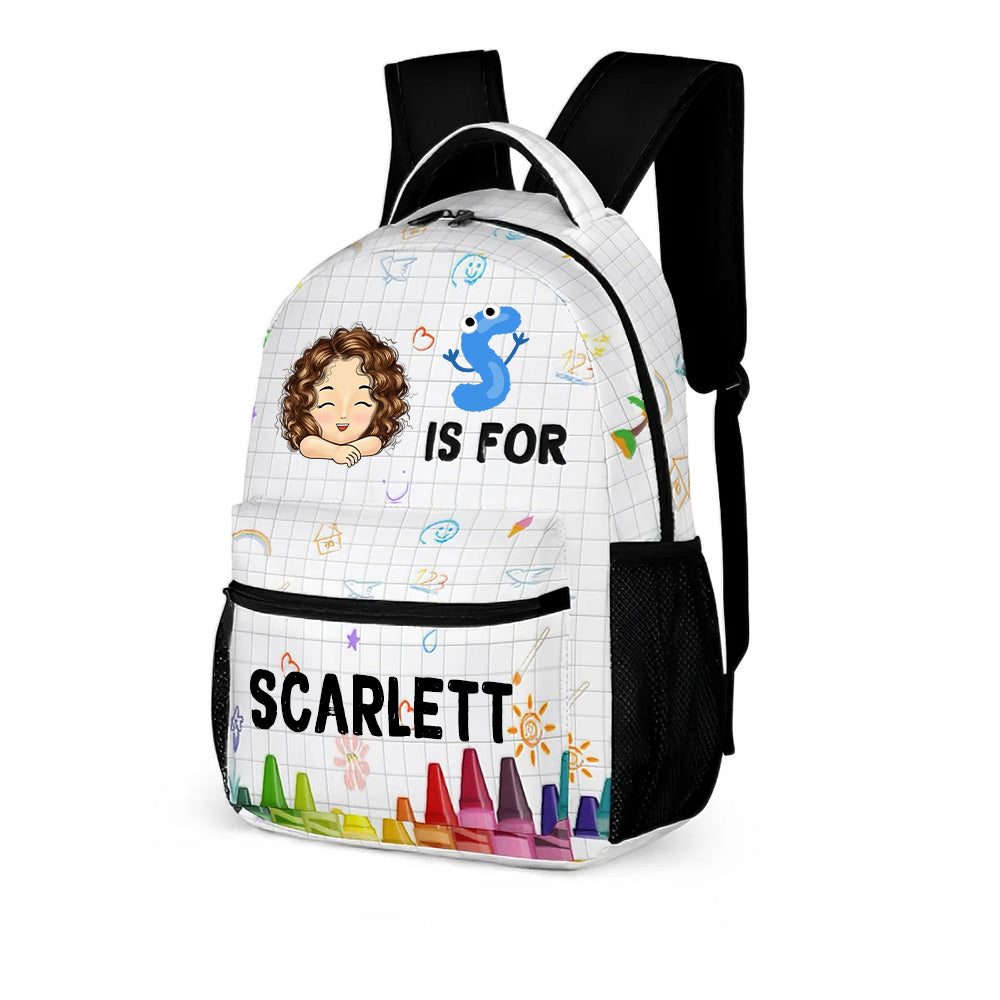 Custom Kid Backpack Custom School Kids Name Backpack Gift For Back To School First Day of School Gift for Student Son Daughter