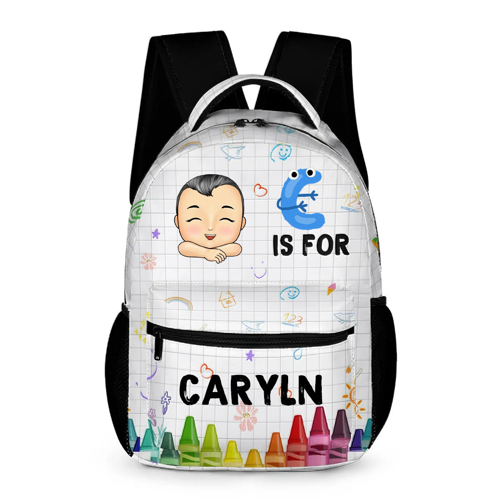 Custom Kid Backpack Custom School Kids Name Backpack Gift For Back To School First Day of School Gift for Student Son Daughter