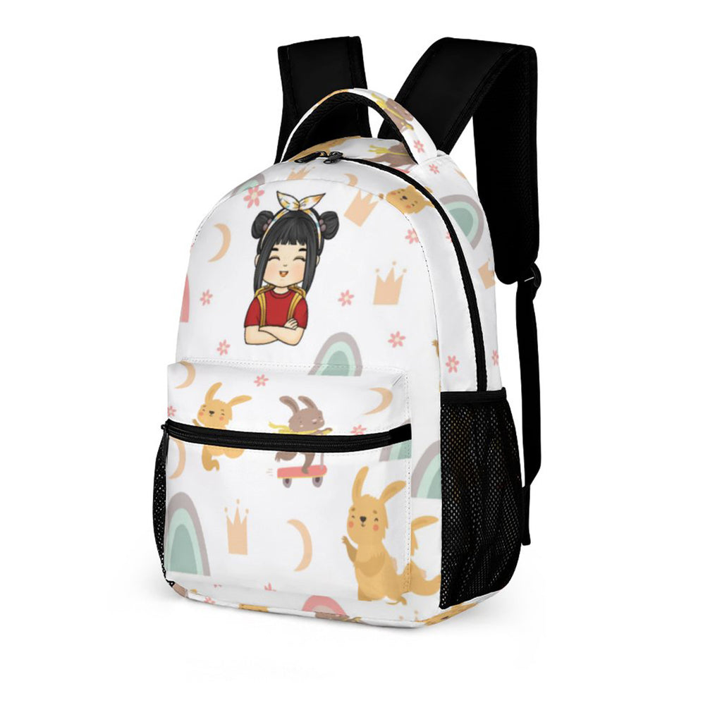 Custom Kid Backpack Custom Name Portrait Backpack Optional Background Back To School Gift For Kid