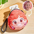 Custom Emoji Earphone Bag - Turn Your Photo Into Emoji Personalized Emoji Small Earphone bag with Zipper and Lanyard Coin Purse