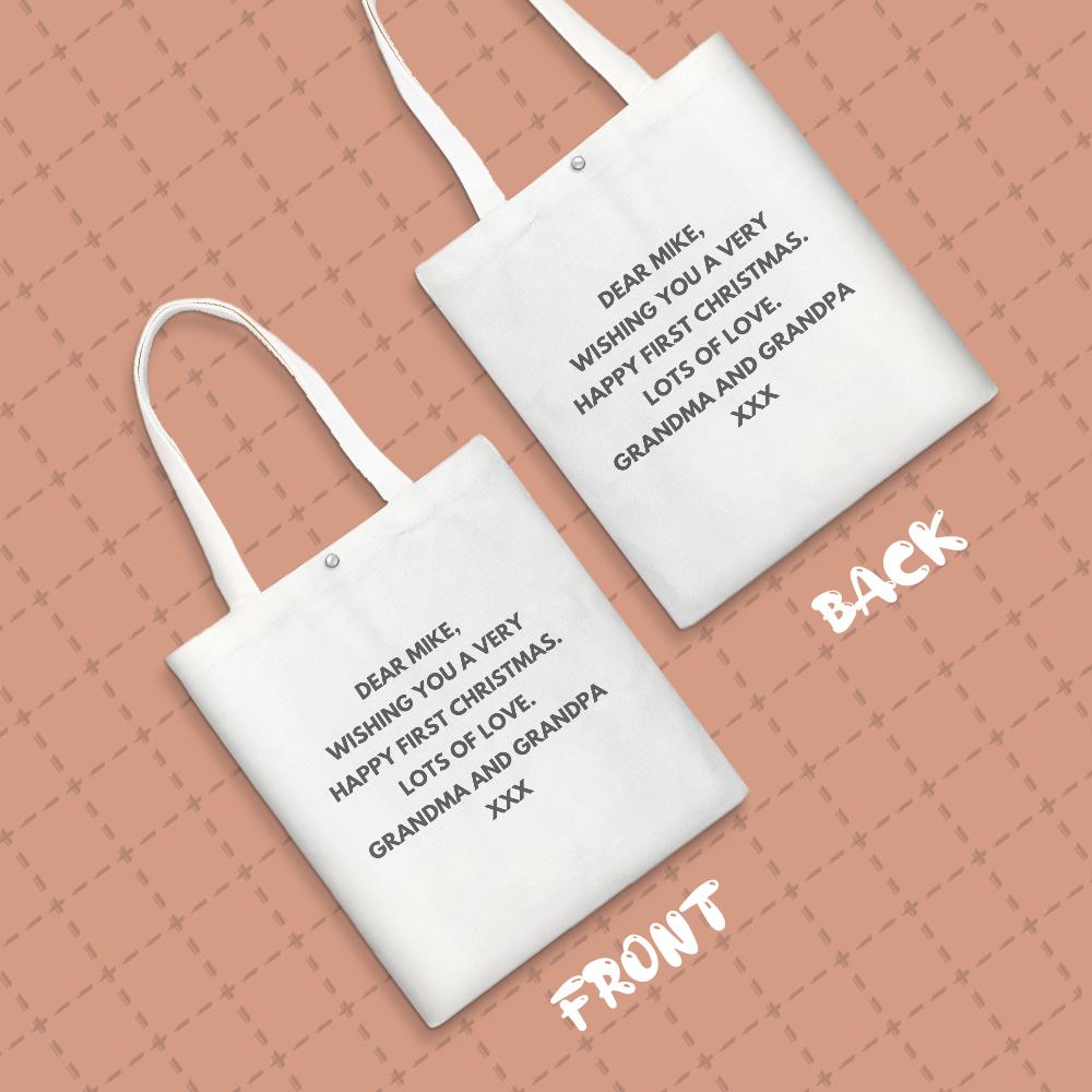 Custom Engraved Hand Bags Christmas Gift Bag