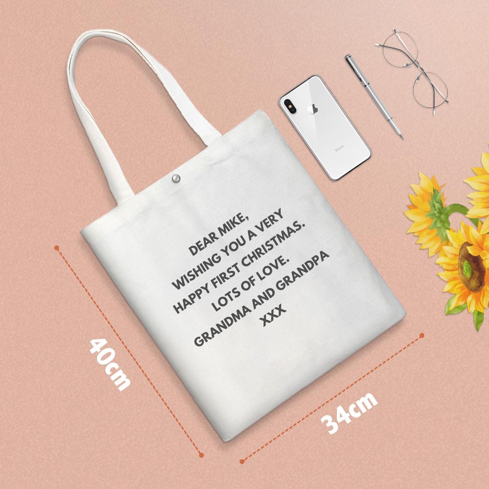 Custom Engraved Hand Bags Christmas Gift Bag