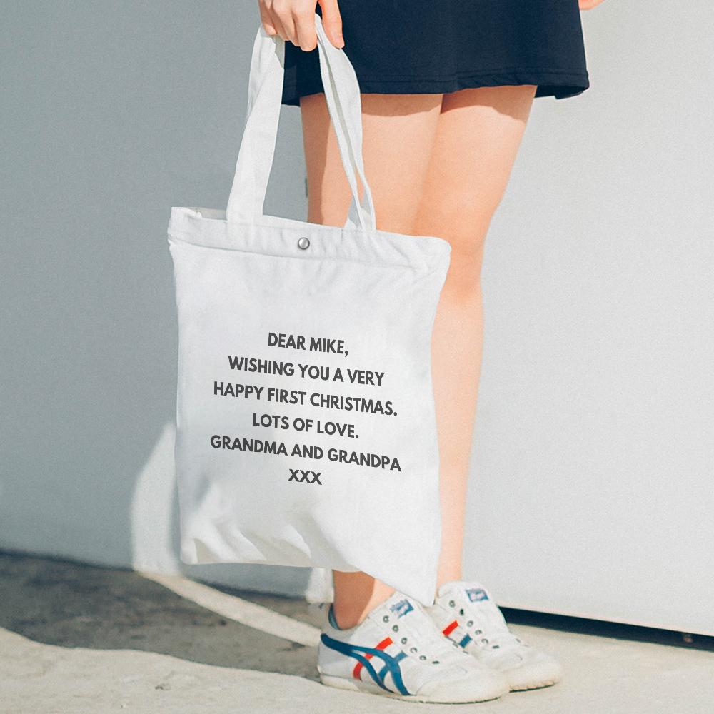 Custom Engraved Hand Bags Christmas Gift Bag