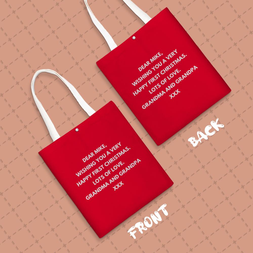 Custom Engraved Hand Bags Christmas Gift Bag