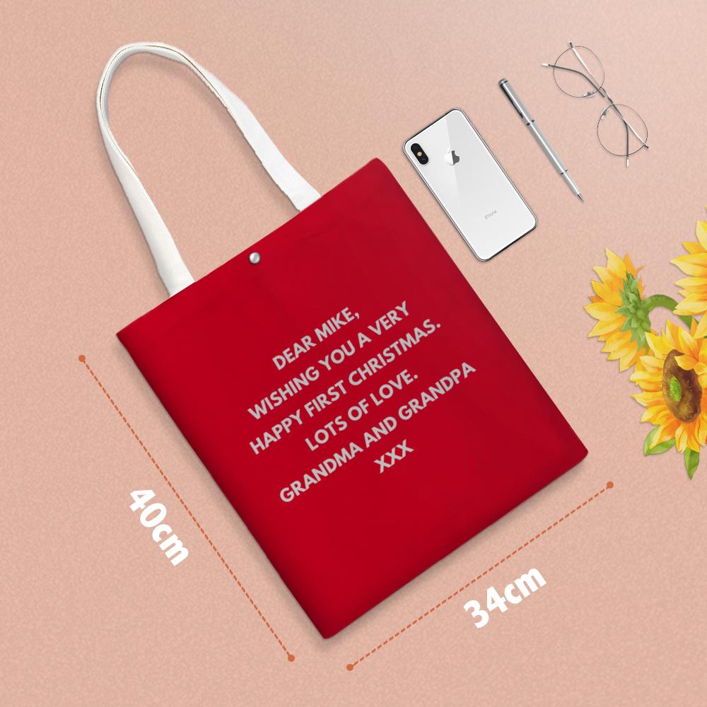 Custom Engraved Hand Bags Christmas Gift Bag