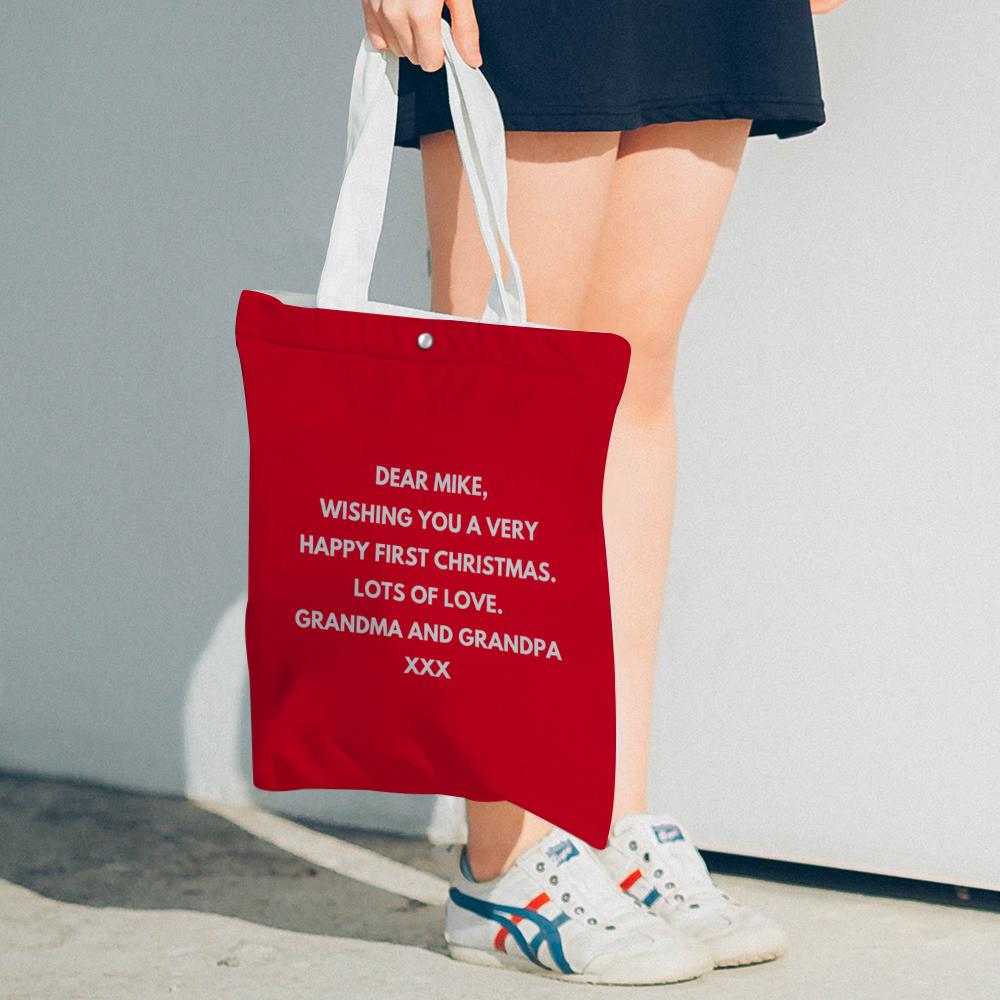 Custom Engraved Hand Bags Christmas Gift Bag