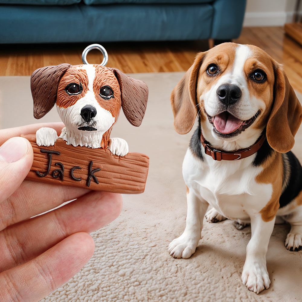 Custom Pet Fridge Magnets Handcrafted Personalized Clay Refrigerator Decor for Pet Lovers