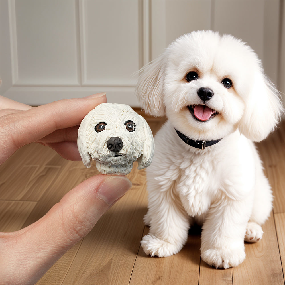 Custom Pet Brooch Handcrafted Personalized Clay Brooch for Pet Lovers