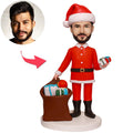 Christmas Gifts - Custom Bobblehead Engraved Head Christmas Men With Engraved Text