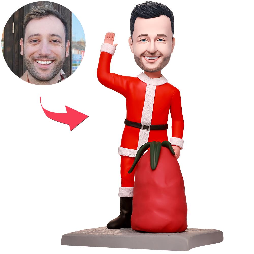 Whose Presents? - Christmas Men Bobblehead Custom Head With Engraved Text