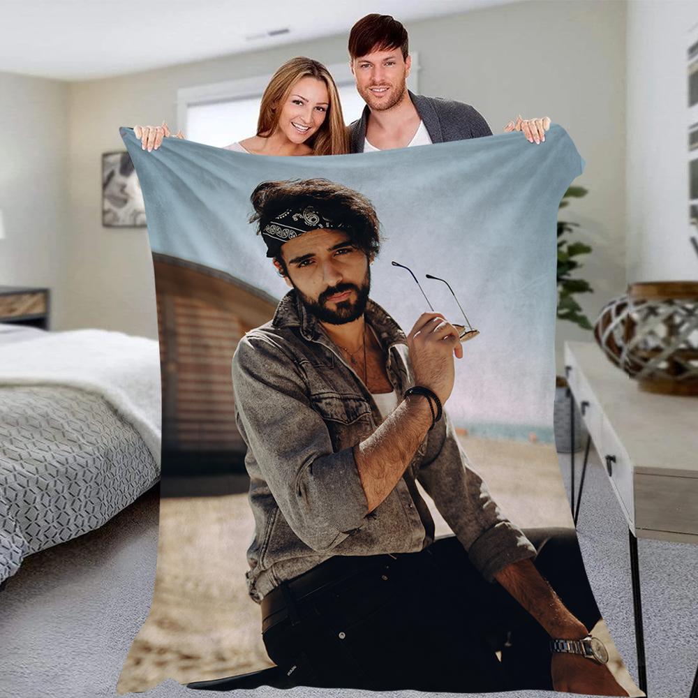 Custom Perfect Love Fleece Photo Blanket for Men