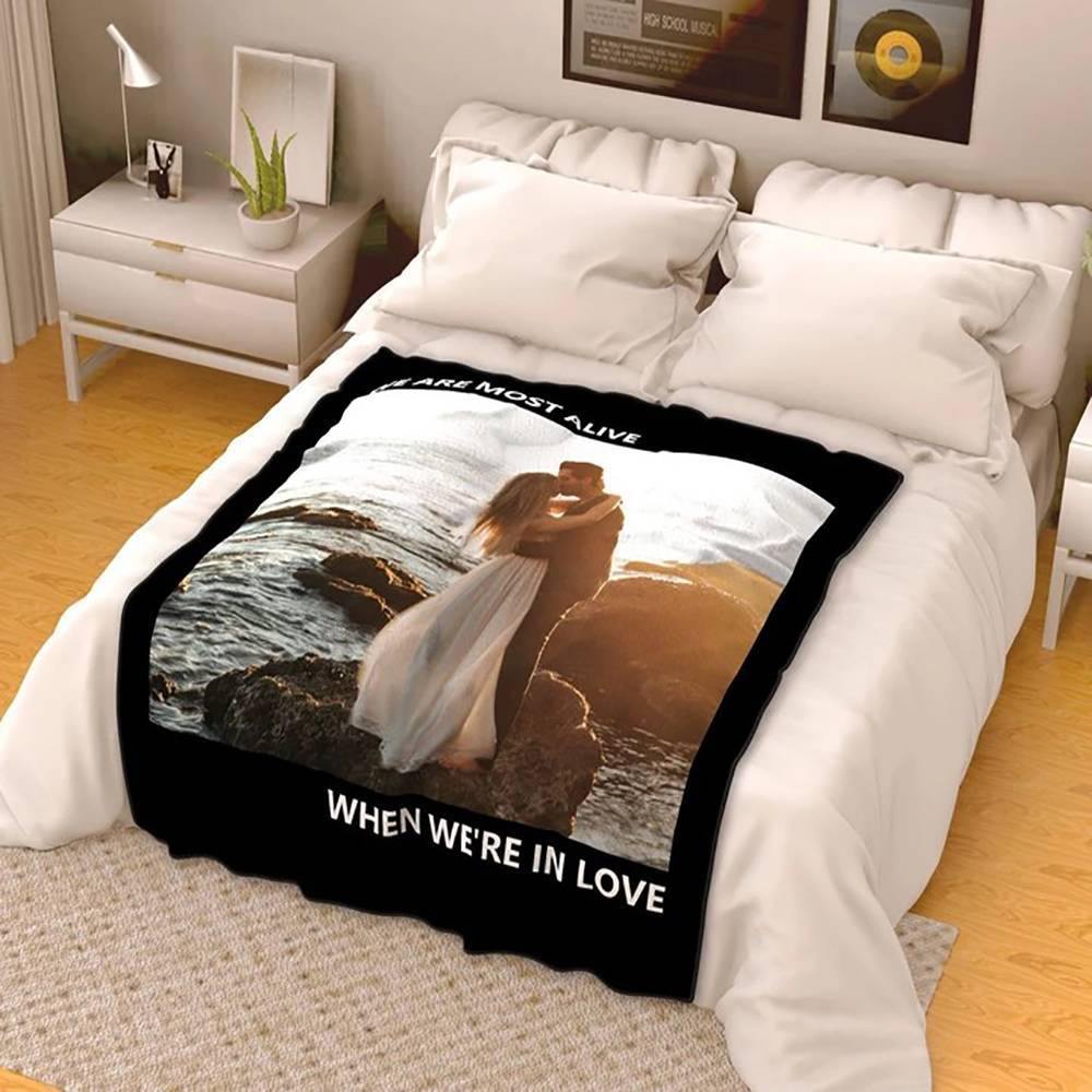 Photo Fleece Blanket with Engraving